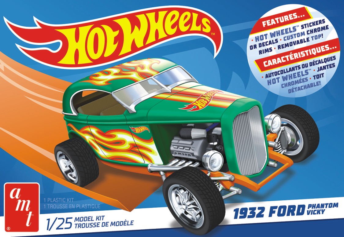 AMT Model Kits 1313 1/25 Hot Wheels 1932 Ford Phantom Vicky Car (D)