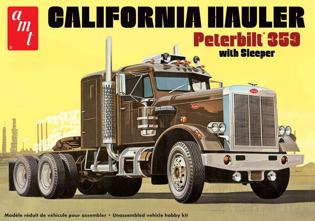 AMT Model Kits 1327 1/25 Peterbilt 359 California Hauler Tractor Cab w/Sleeper
