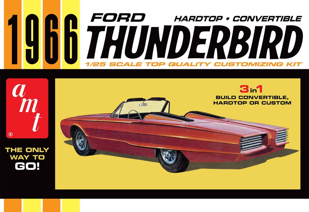 AMT Model Kits 1328 1/25 1966 Ford Thunderbird Hardtop/Convertible Customizing Car (3 in 1)