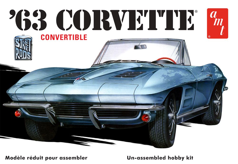 AMT Model Kits 1335 1/25 1963 Chevy Corvette Convertible