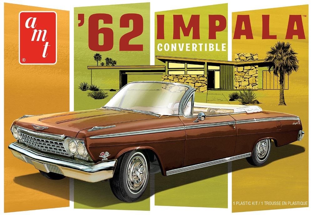 AMT Model Kits 1355 1/25 1962 Chevy Impala Convertible