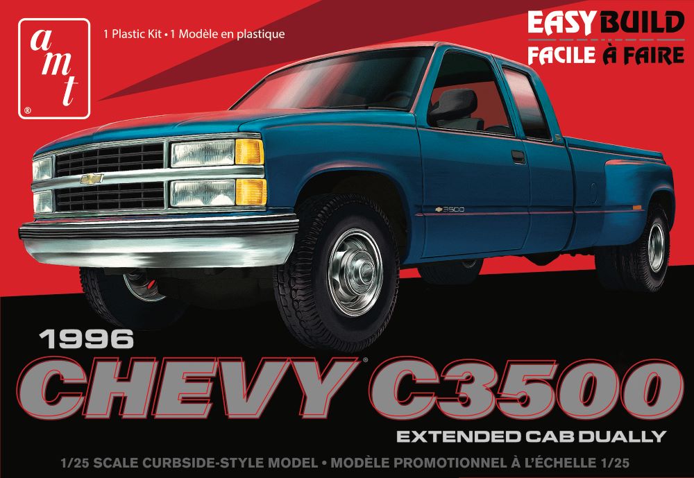 AMT Model Kits 1409 1/25 1996 Chevy C3500 Extended Cab Dually Pickup Truck (Snap)
