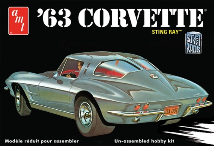 AMT Model Kits 861 1/25 1963 Chevy Corvette Sting Ray Car
