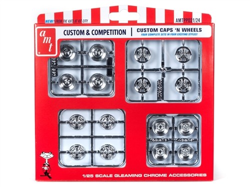 AMT Models PP21 1/25 Custom Caps & Wheels Parts Pack (4ea of 4 diff)