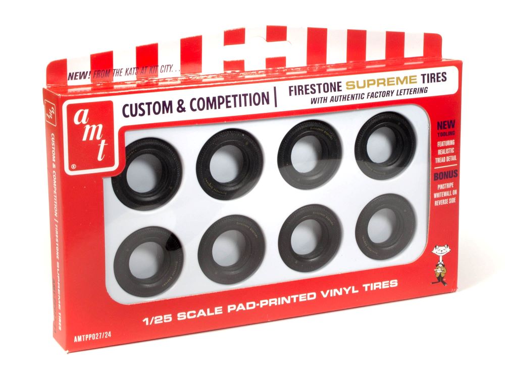 AMT Model Kits PP27 1/25 Firestone Supreme Tires Pack (8) (D)