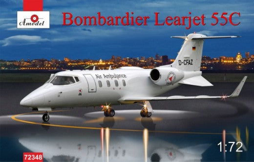 Amodel 72348 1/72 Bombardier Learjet 55C Business Jet