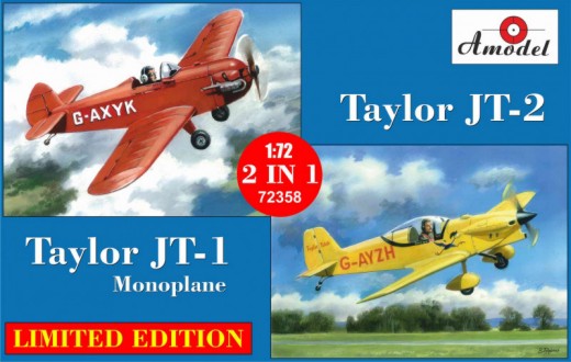 Amodel 72358 1/72 Taylor JT1/JT2 Monoplane (2 in 1) (Ltd Edition)