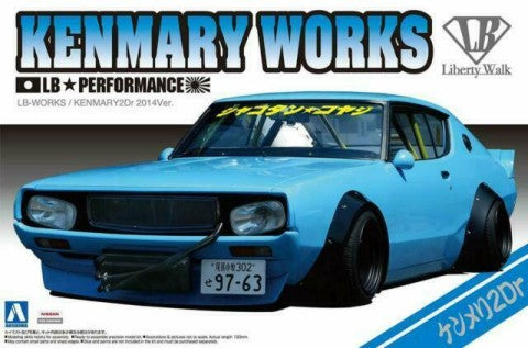 Aoshima 11478 1/24 LB Works: Nissan Skyline Kenmary 2014 Version 2-Door Car