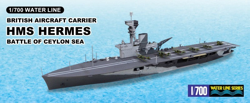 Aoshima 51009 1/700 HMS Hermes Aircraft Carrier Battle of Ceylon Sea Waterline