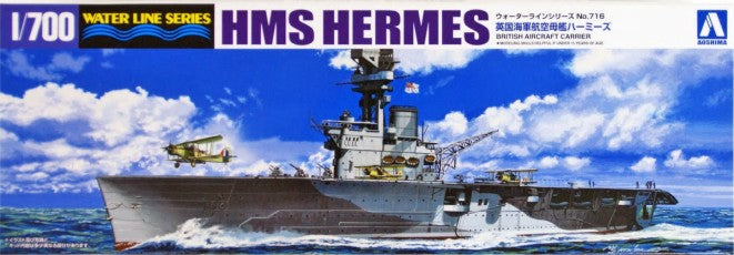 Aoshima 51030 1/700 HMS Hermes Aircraft Carrier Battle of Ceylon Sea