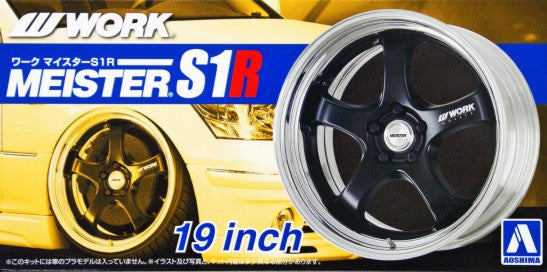 Aoshima 52457 1/24 Work Meister S1R 19" Tire & Wheel Set (4)