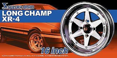 Aoshima 52495 1/24 Suzuka Brain Long Champ XR4 16" Tire & Wheel Set (4)