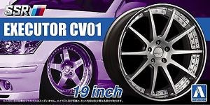 Aoshima 52525 1/24 SSR Executor CV01 19" Tire & Wheel Set (4)
