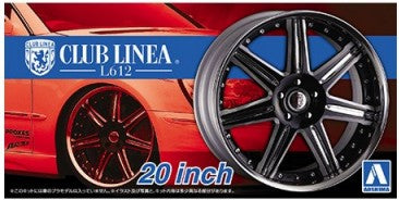 Aoshima 52785 1/24 Club Linea L612 20" Tire & Wheel Set (4)