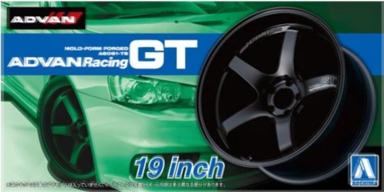 Aoshima 53300 1/24 Advan Racing GT 19" Tire & Wheel Set (4)