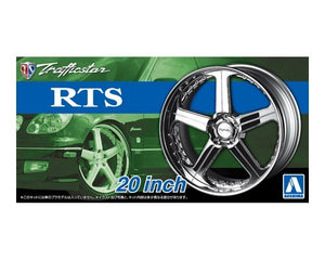 Aoshima 53706 1/24 Trafficstar RTS 20" Tire & Wheel Set (4)