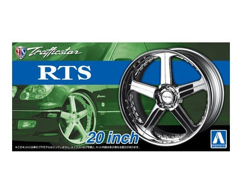 Aoshima 53706 1/24 Trafficstar RTS 20" Tire & Wheel Set (4)