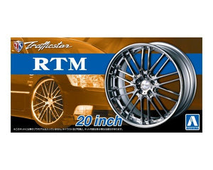 Aoshima 53713 1/24 Trafficstar RTM 20" Tire & Wheel Set (4)