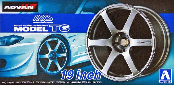 Aoshima 53799 1/24 AVS Model T6 19" Tire & Wheel Set (4)