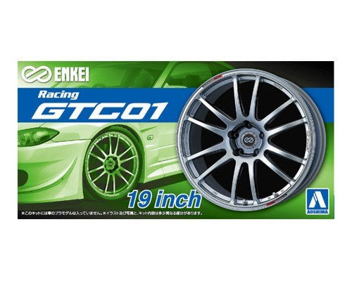 Aoshima 53805 1/24 Enkei GTC01 19" Tire & Wheel Set (4)