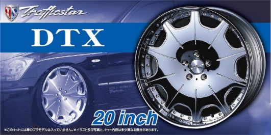 Aoshima 54260 1/24 Trafficstar DTX 20” Tire & Wheel Set (4)