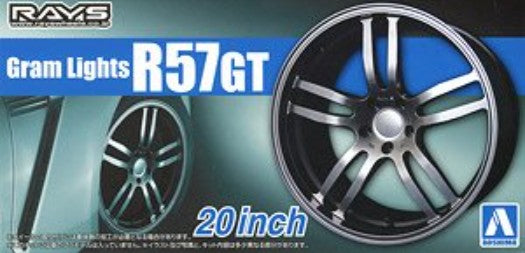 Aoshima 55151 1/24 Gram Lights R57GT 20” Tire & Wheel Set (4)