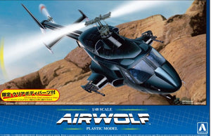 Aoshima 5590 1/48 Airwolf Helicopter from 1980s TV Show w/Optional Clear Body