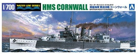 Aoshima 56745 1/700 HMS Cornwall Heavy Cruiser STD Waterline