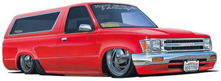 Aoshima 57001 1/24 1995 Toyota Hilux New Old School Lowrider Pickup Truck w/Hardtop