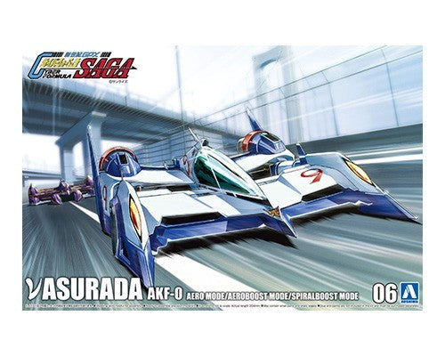 Aoshima 59081 1/24 Future GPZ Cyber Formula Asurada AKF0 Aero/Aeroboost/Spiralboost Mode Race Car