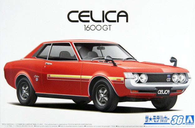 Aoshima 59135 1/24 1972 Toyota Celica 1600GT 2-Door Car