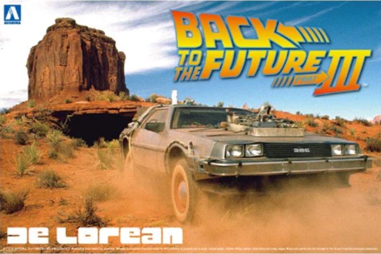 Aoshima 59180 1/24 DeLorean Car Rail Version Back to the Future III w/Engine Details