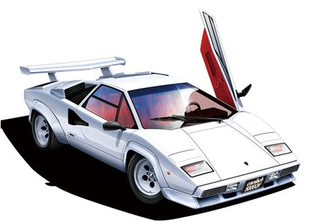 Aoshima 59456 1/24 1985 Lamborghini Countach 5000QV Sports Car