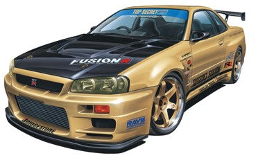 Aoshima 59845 1/24 2002 Nissan Skyline GT-R Top Secret 2-Door Car (Re-Issue)