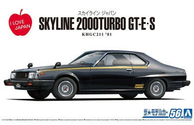 Aoshima 61084 1/24 1981 Nissan Skyline HT2000 Turbo GT-E-S 2-Door Car