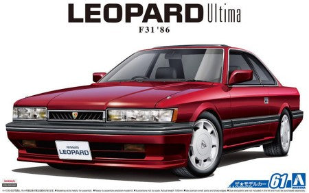 Aoshima 61091 1/24 1986 Nissan Leopard Ultima F31 2-Door Car