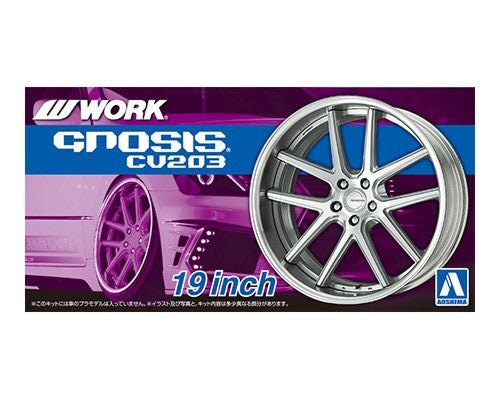 Aoshima 61169 1/24 Work Gnosis CV203 19" Tire & Wheel Set (4)