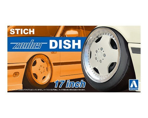 Aoshima 61176 1/24 Stich Zauber Dish 17" Tire & Wheel Set (4)