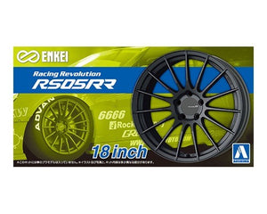 Aoshima 61190 1/24 Enkei RS05RR 18" Tire & Wheel Set (4)