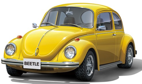 Aoshima 61305 1/24 1973 VW Beetle Model 1303S Hardtop