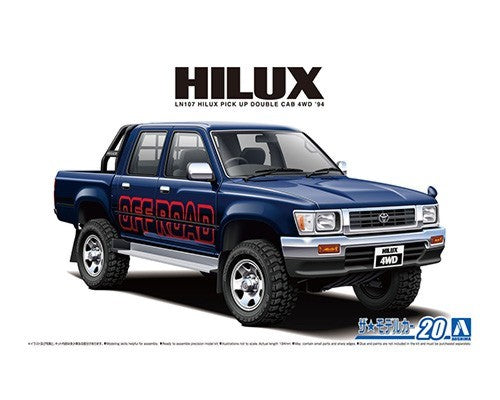 Aoshima 62173 1/24 1994 Toyota Hilux Double Cab 4WD Pickup Truck