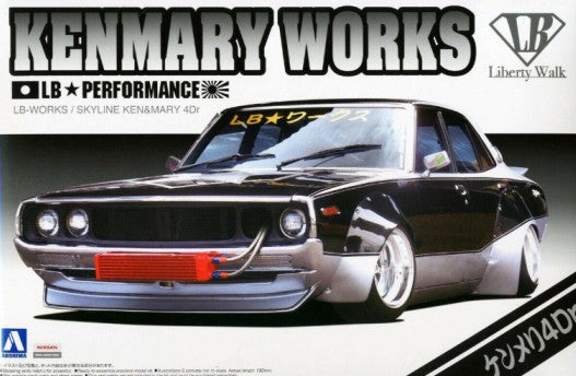 Aoshima 9826 1/24 LB Works: Nissan Skyline Kenmary 4-Door Car