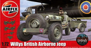 Airfix 2339 1/72 Willys British Airborne Jeep, Trailer & 75mm Howitzer M1 Gun D-Day
