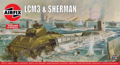 Airfix 3301 1/76 LCM3 (Landing Craft Mechanized) & Sherman Tank D-Day 