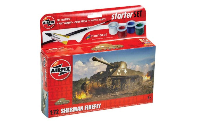 Airfix 55003 1/72 Sherman Firefly Tank Small Starter Set w/paint & glue