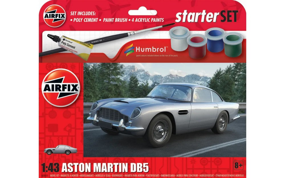 Airfix 55011 1/43 Aston Martin DB5 Small Starter Set w/paint & glue