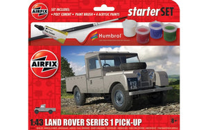 Airfix 55012 1/43 Land Rover Series 1 Pickup Truck Small Starter Set w/paint & glue