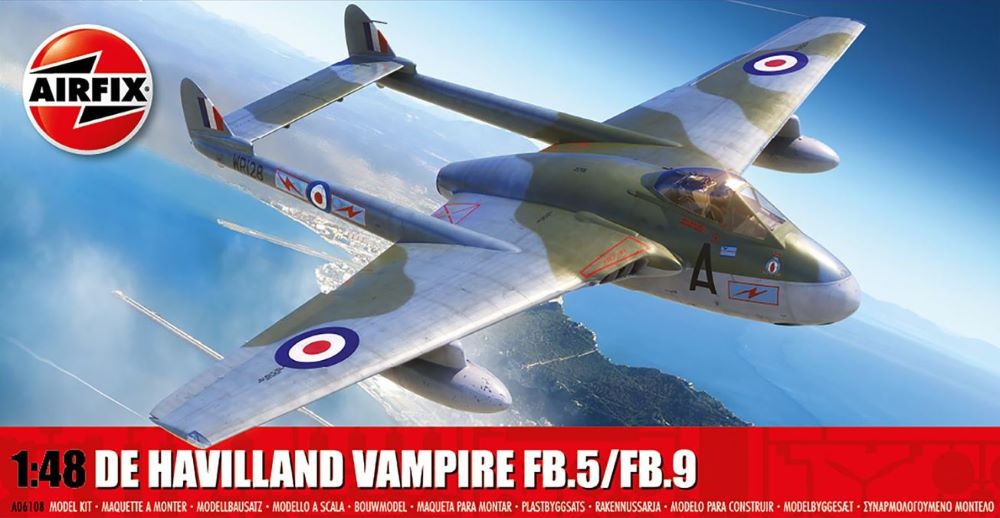 Airfix 6108 1/48 DeHavilland Vampire FB5/FB9 Fighter