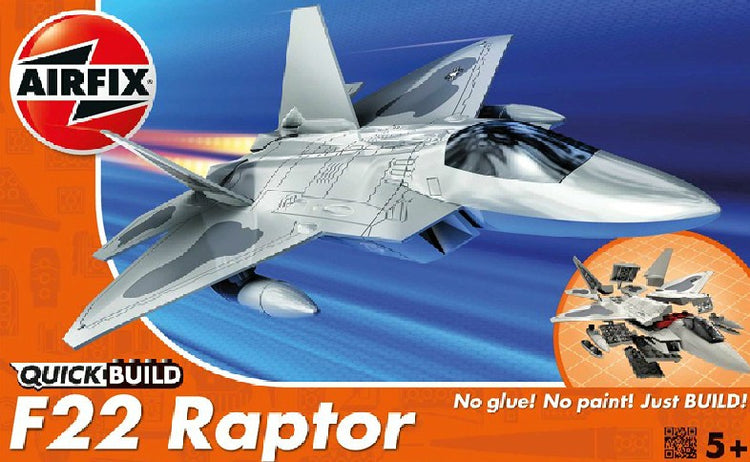 Airfix J6005 Quick Build F22 Raptor Fighter (Snap)