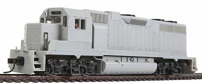 Atlas Model Railroad 10000092 HO Scale EMD GP38 Low Nose - Standard DC - Master(R) Silver -- Undecorated (Late Version, Paper Air Filter, Modified Dynamic Blister)